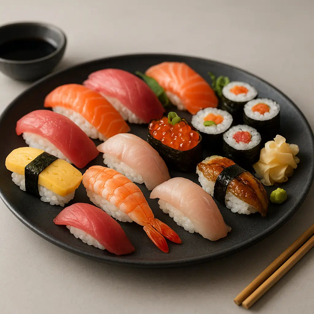 Assorted sushi platter