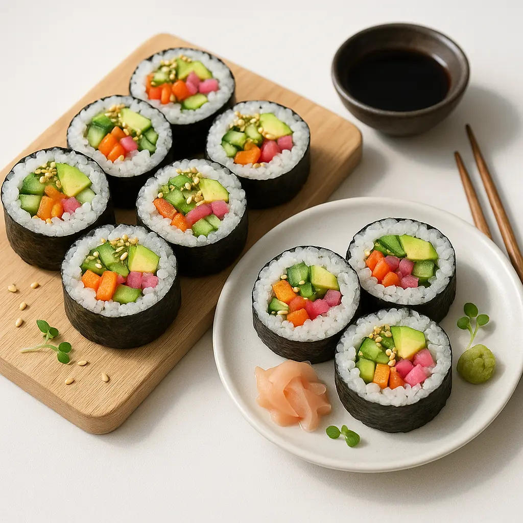 Vegetariánské sushi rolky